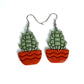 Succulent Plant Clay Earrings