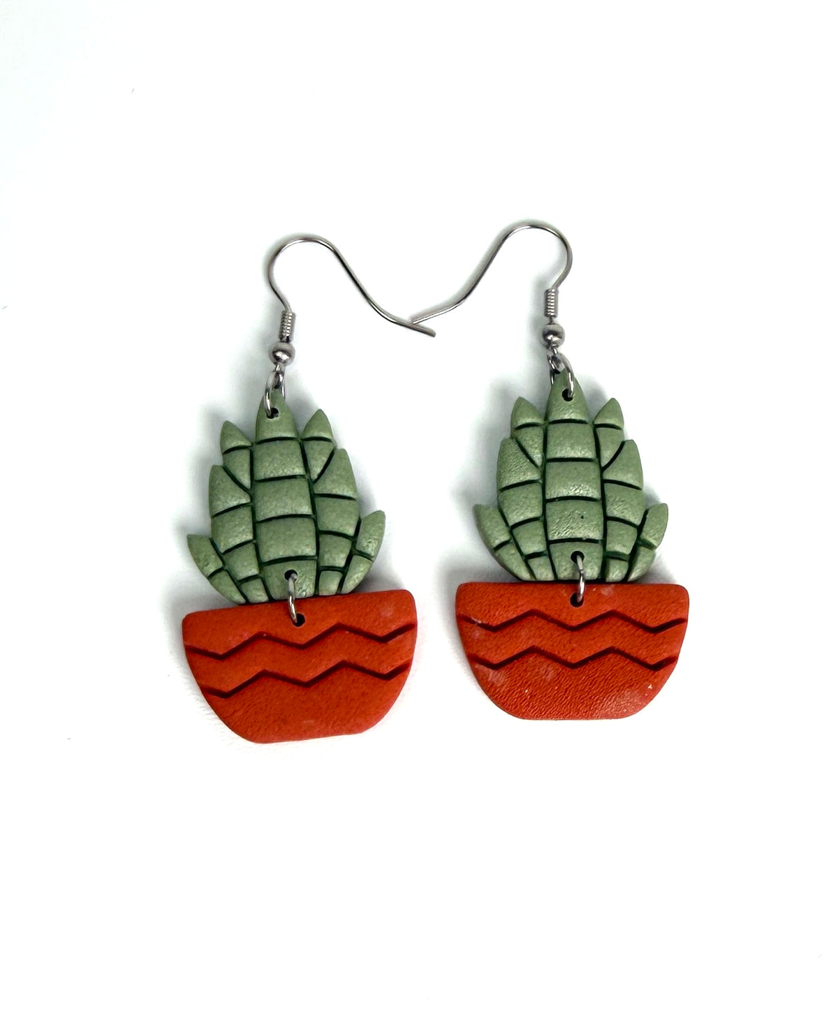 Succulent Plant Clay Earrings