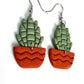 Succulent Plant Clay Earrings