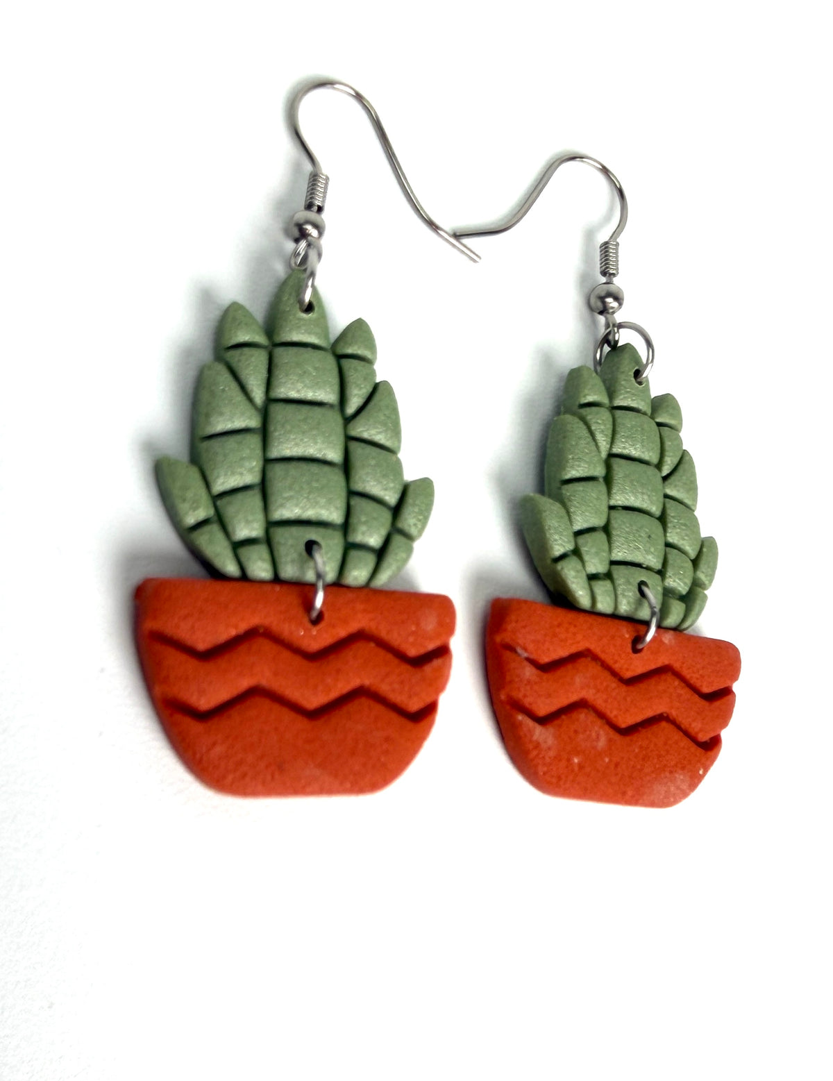 Succulent Plant Clay Earrings