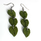 Monstera Leaf Cascade Clay Earrings