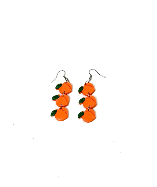 Peach Clay Dangle Earrings