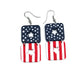Star-Spangled Star Cutout Clay Dangle Earrings