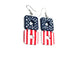Star-Spangled Star Cutout Clay Dangle Earrings