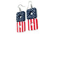 Star-Spangled Star Cutout Clay Dangle Earrings