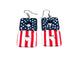 Star-Spangled Star Cutout Clay Dangle Earrings