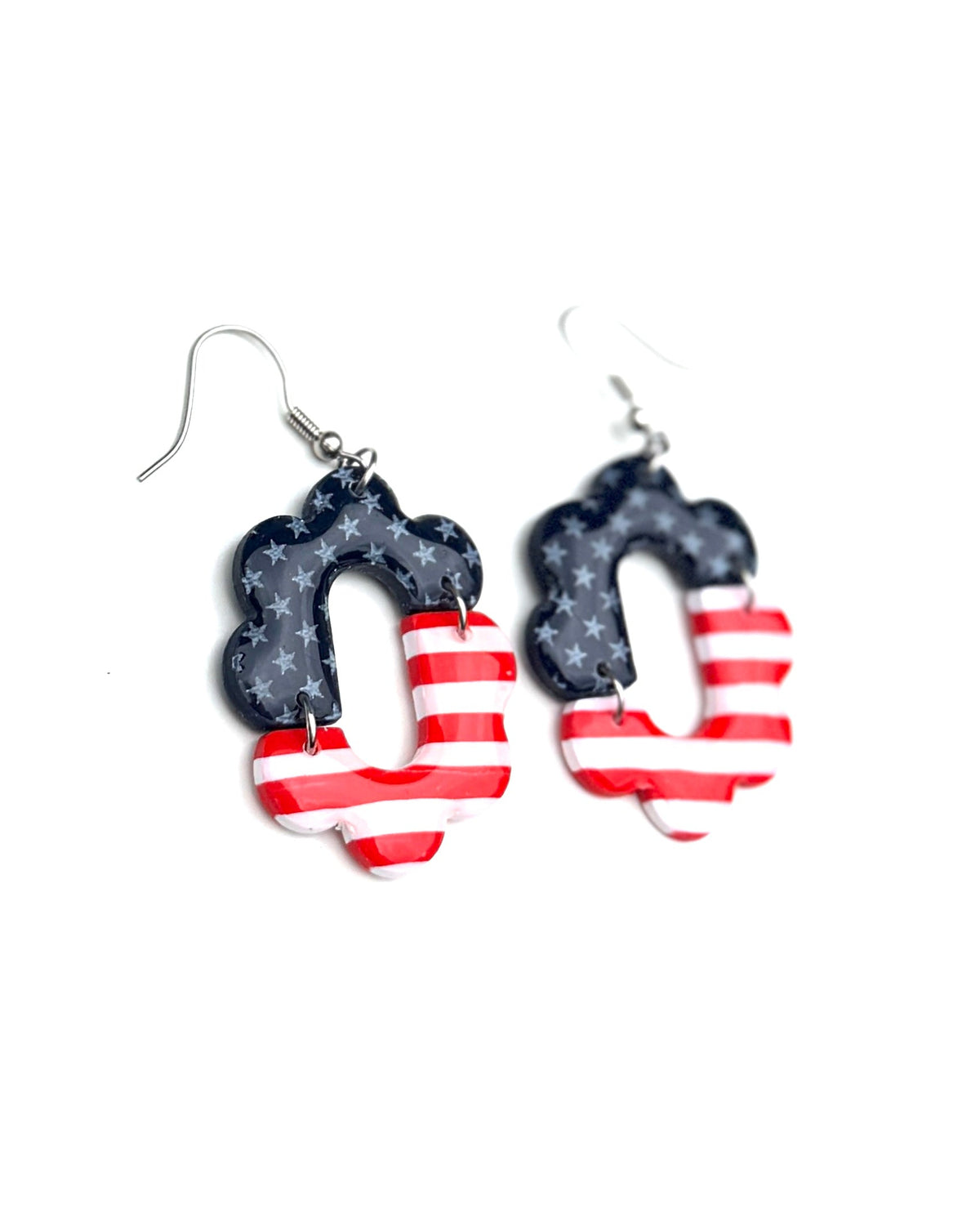 Star-Spangled Arch Clay Dangle Earrings