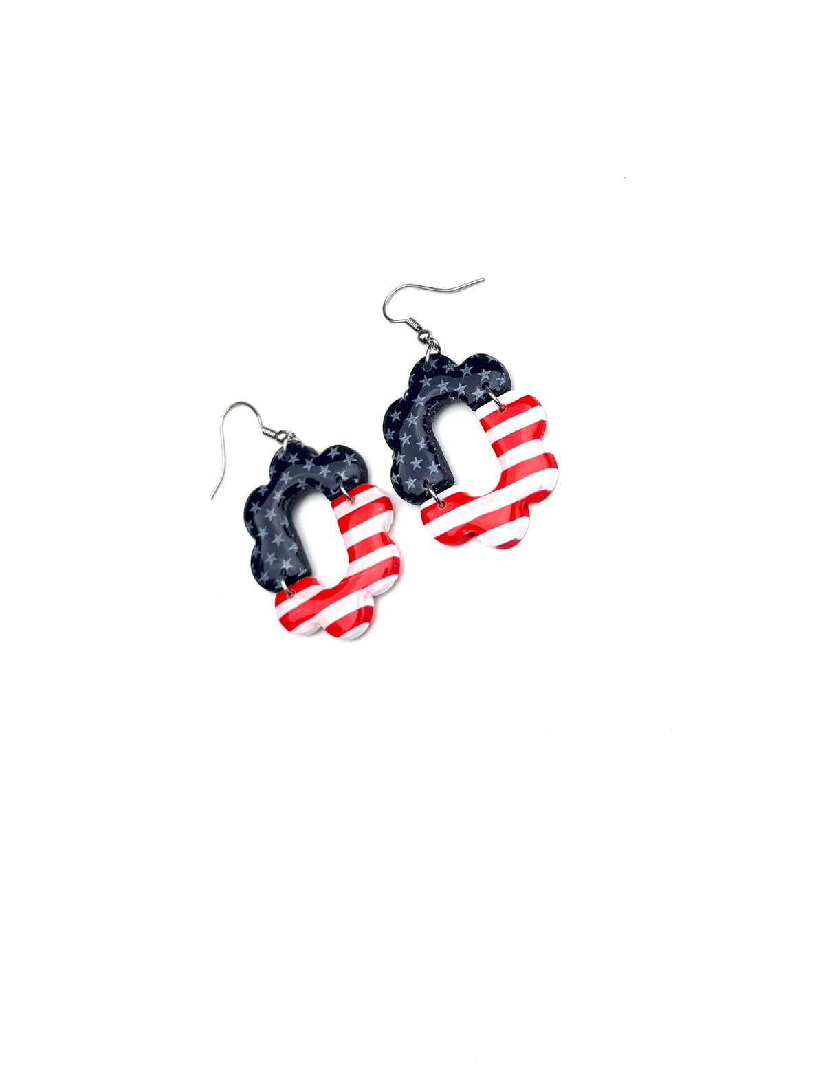 Star-Spangled Arch Clay Dangle Earrings