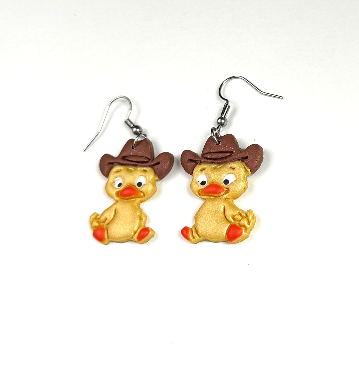 Cute Cowboy Duck Earrings