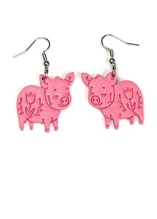 Garden Pig Earrings