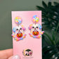 Ghost Dog Halloween Dangle Earrings