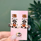 Ghost Raccoon Halloween Dangle Earrings