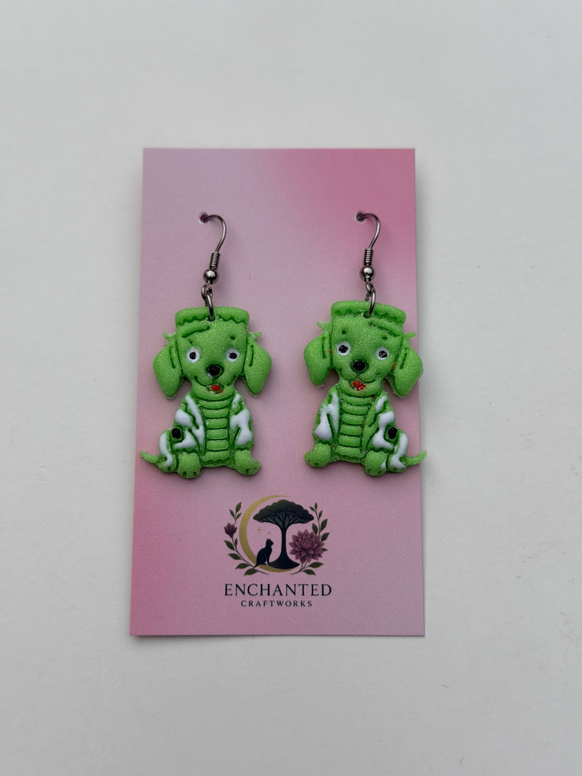 Halloween Dog Clay Earrings