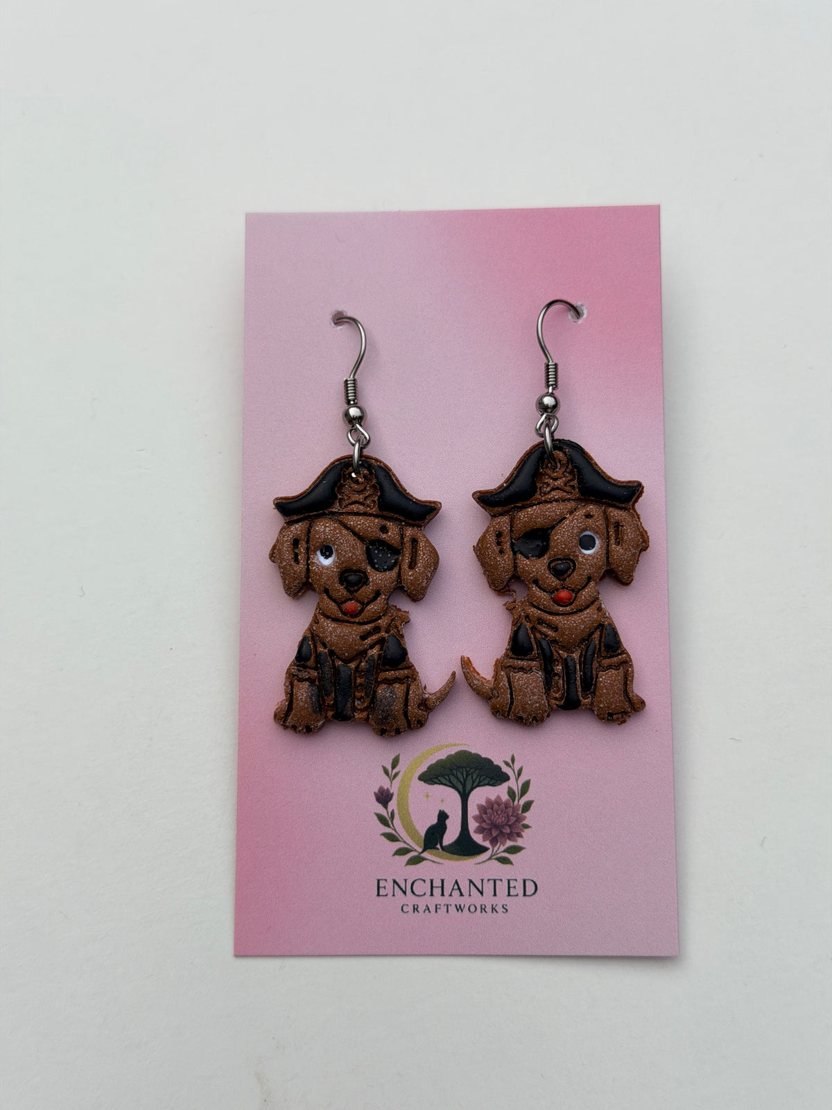 Halloween Dog Clay Earrings