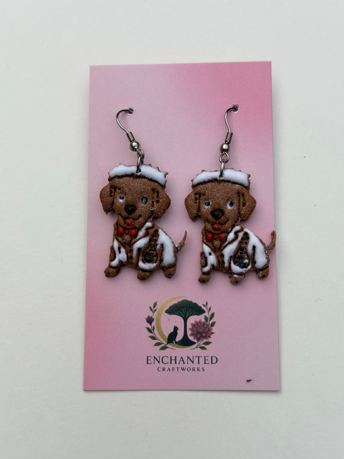 Halloween Dog Clay Earrings