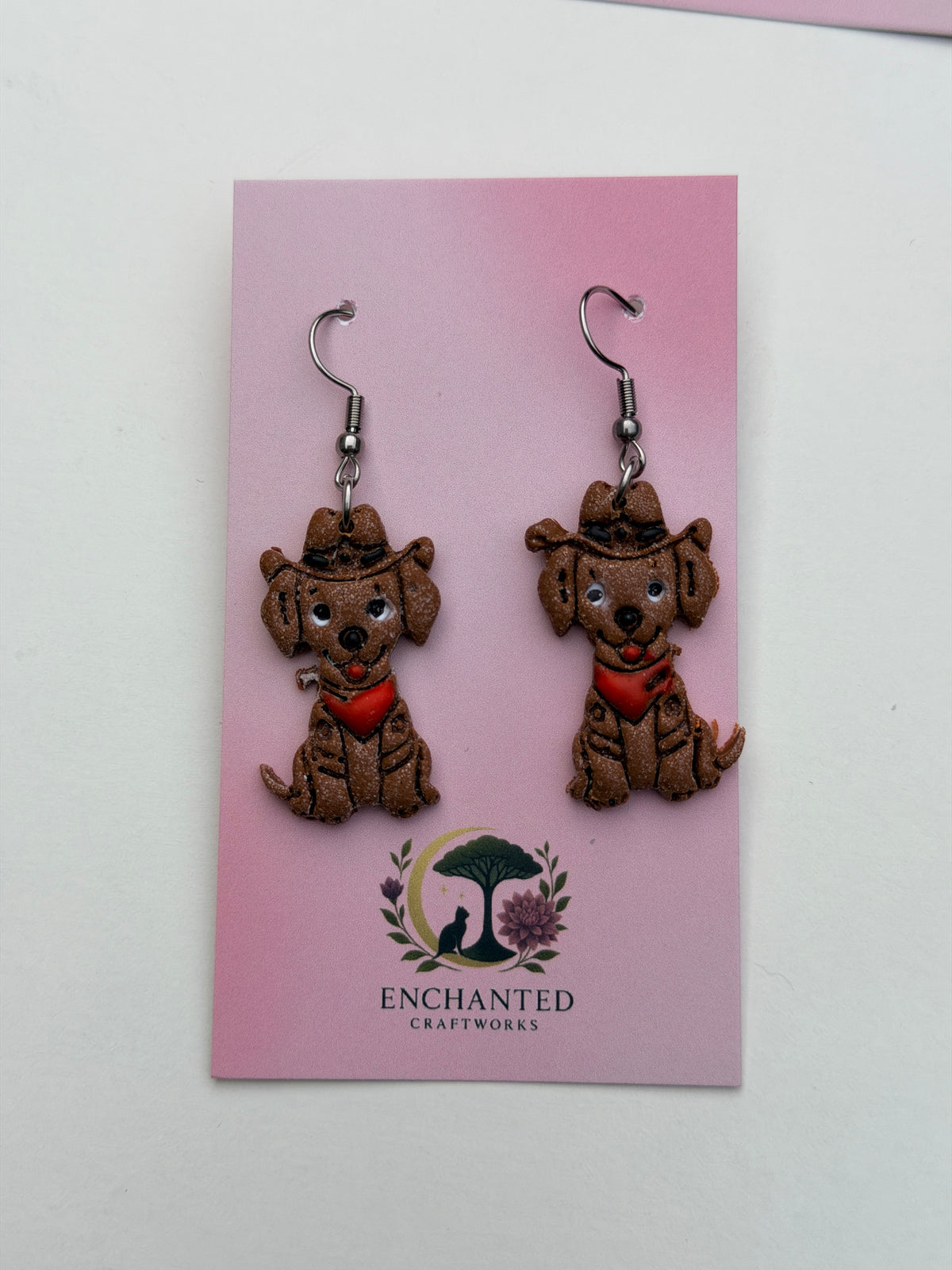 Halloween Dog Clay Earrings