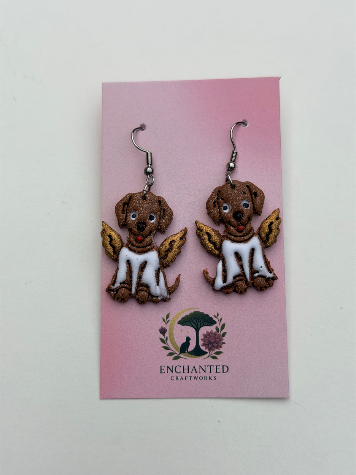 Halloween Dog Clay Earrings