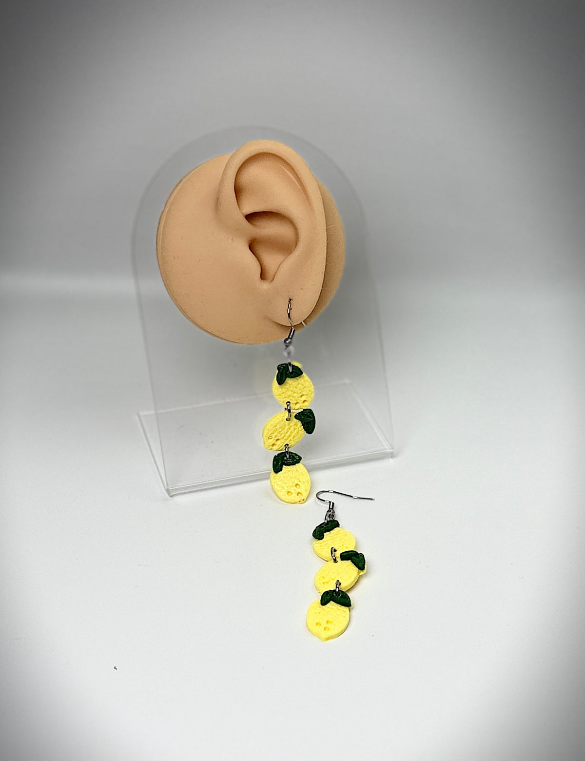 Lemon Clay Dangle Earrings