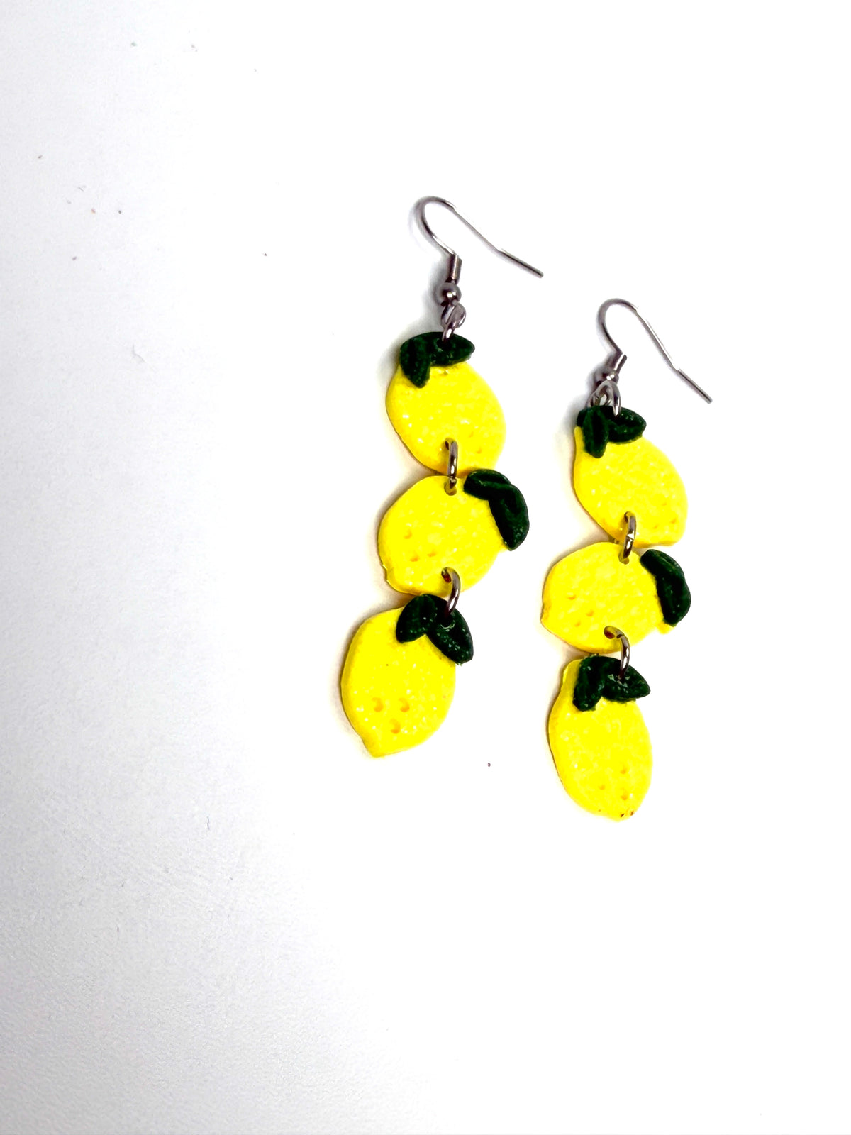 Lemon Clay Dangle Earrings