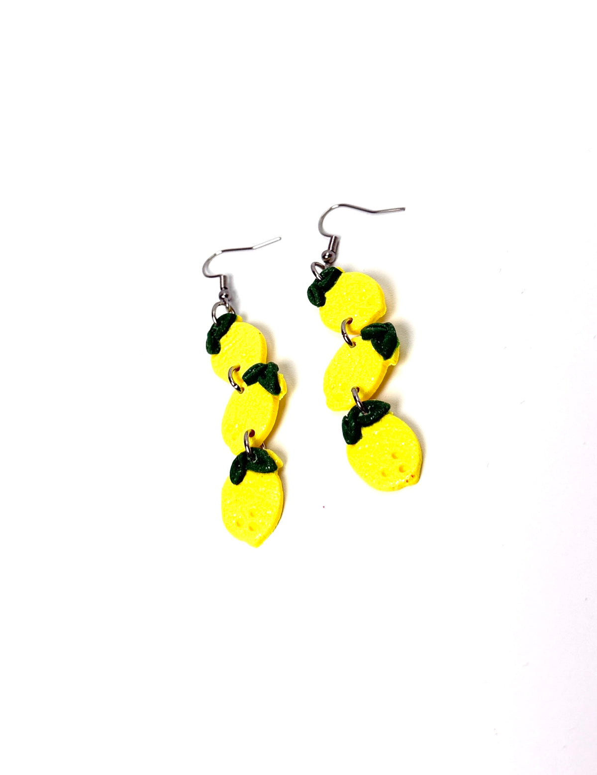 Lemon Clay Dangle Earrings