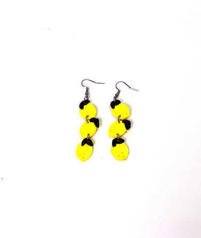 Lemon Clay Dangle Earrings