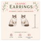Seal Bicolor Ragdoll Cat Graphic Earrings/ Lapel Pin
