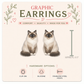 Seal Bicolor Ragdoll Cat Graphic Earrings/ Lapel Pin