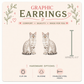 Snow Bengal Cat Graphic Earrings/ Lapel Pin