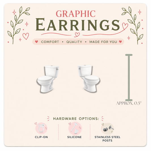 Toilet Stud Earrings