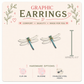 Dragonfly & Water Lily Graphic Earrings/ Lapel Pin