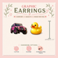 Pink Jeep & Rubber Duck Graphic Earrings/ Lapel Pin