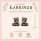 Floral Raccoon Graphic Earrings/ Lapel Pin