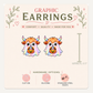 Highland Cow Ghost Stud Earrings