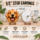 Zebra Heart Graphic Earrings/ Lapel Pin