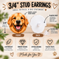 Zebra Heart Graphic Earrings/ Lapel Pin