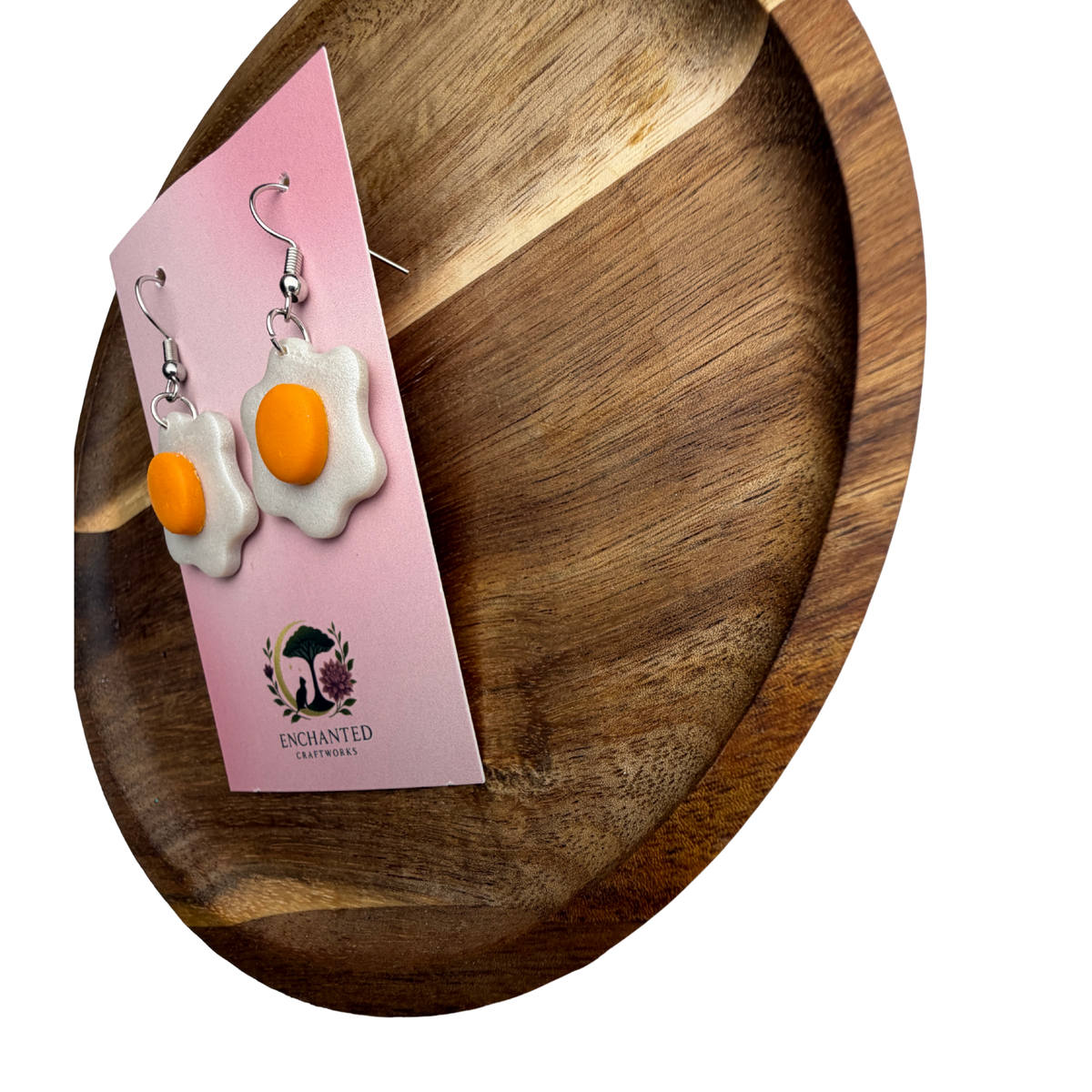 Sunny Side Up Egg Clay Dangle Earrings