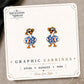 Beach Goose Stud Earrings on the tilted Enchanted Nomad Designs card