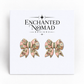 Believe Pink Christmas Bow graphic earrings