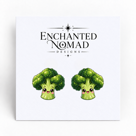 Cute Broccoli Stud Earrings