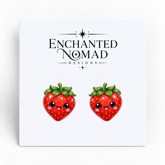Cute Strawberry Stud Earrings