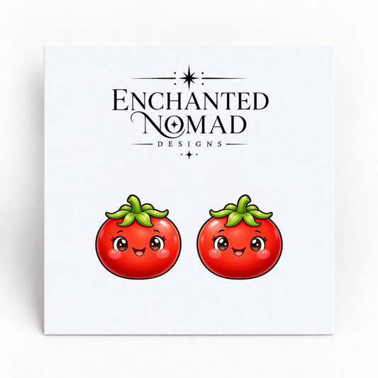 Cute Tomato Stud Earrings
