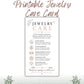 Printable Jewelry Care Card — PNG Download preview 1