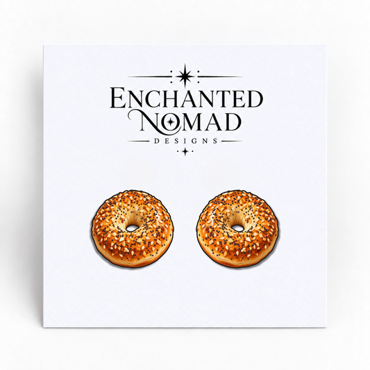 Everything Bagel graphic earrings