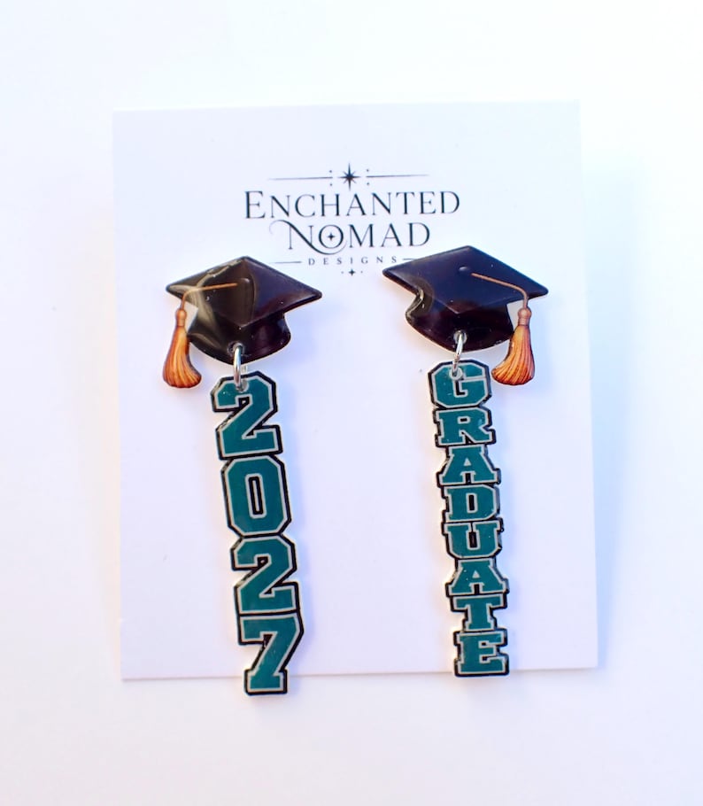 2027 and GRADUATE earrings alternate view