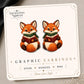 Reading Fox Earrings & Pins on original display card