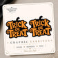 Retro Trick or Treat Pumpkin Earrings & Pins on original display card