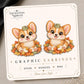 Fall Corgi Earrings & Pins on original display card