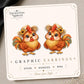 Fall Scarecrow Hen Earrings & Pins on original display card