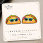 Sunglasses Taco Earrings & Pins on original display card