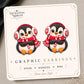 Christmas Penguin Earrings & Pins